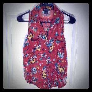 🍉 Button up tank top